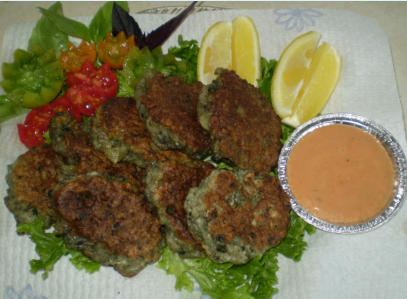 Beautiful Paua fritters caught and cooked to perfection by your hostess Jenny. Don't they look delicious?